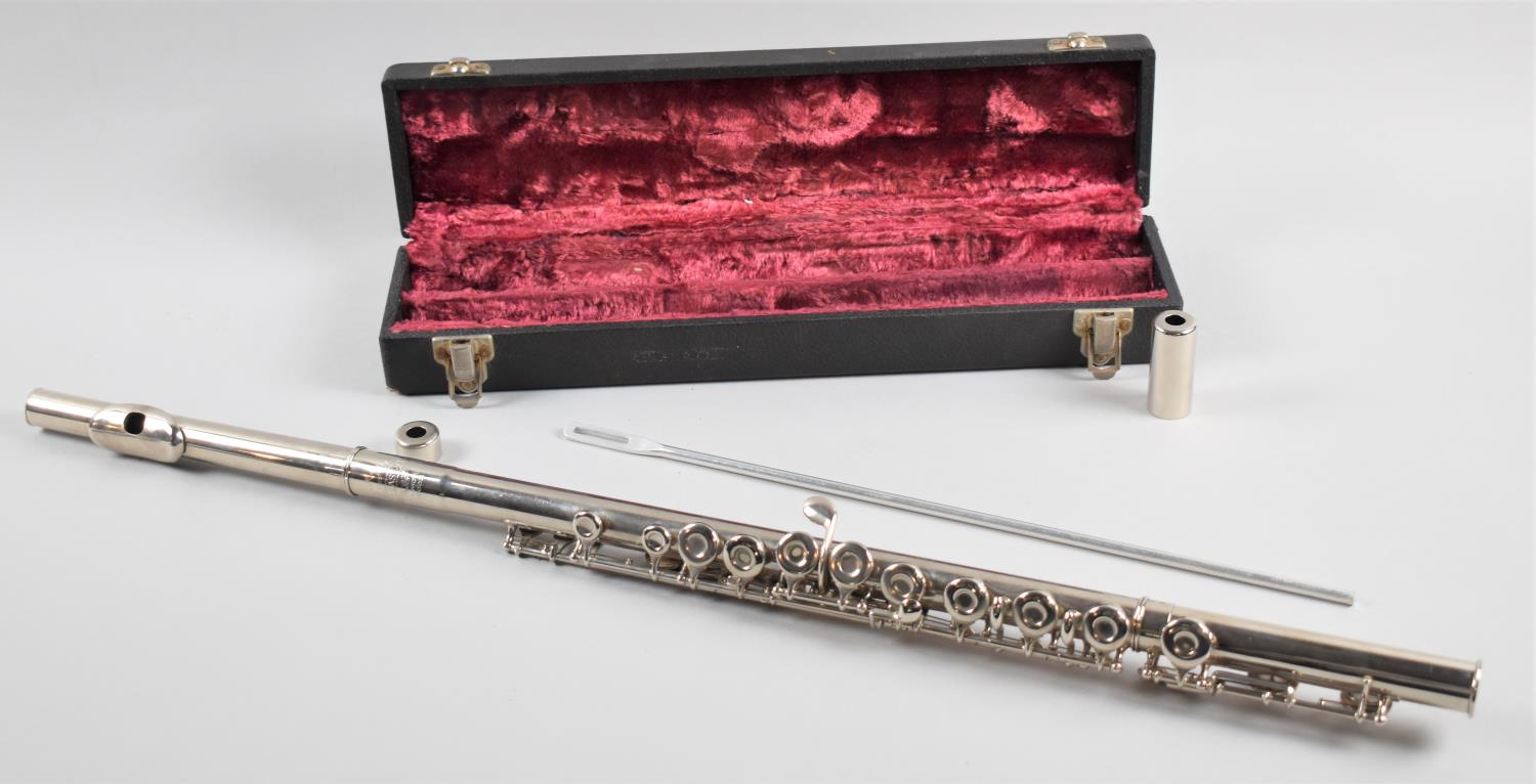 A Cased Silver Plated Flute, The Embassy, by Benson of London - Image 2 of 3