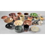 A Collection of Studio Pottery, Stonewares, Terracotta Wares to include Bowls, Vases, Storage Jars