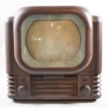A Vintage Bakelite Cased Bush Radio Television Receiver Type TB22 with Eight Inch by Six Inch
