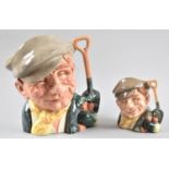 One Large and One Small Royal Doulton Character Jugs, The Gardener