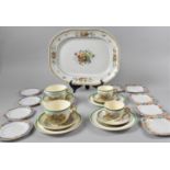A Collection of Copeland Spode Hunting Teacups Saucers and Side Plates, Leaping the Brook, Full Cry,