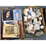 A Collection of Various Commemorative Royal Mugs and Vintage Royal Books and Pamphlets