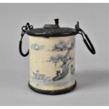 An Early/Mid Qing Dynasty Chinese Blue and White Porcelain Opium Cooler Pot, The Body Decorated with