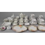 A Collection of Mid 20th Century Coffee and Tea Wares, Most with Floral Pattern to include