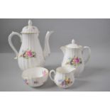 A Royal Worcester Roanoak Coffee Service Set to include Coffee Pot, Hot Water jug, Cream and Sugar
