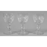A Set of Three Modern Brierley Coin Glasses