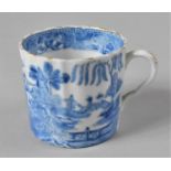 A 19th Century Transfer Printed Blue and White Coffee Can