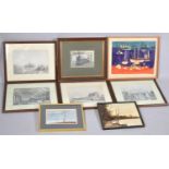 A Collection of Various Railway Prints, Oils on Board Etc