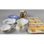 A Collection of Mid 20th Century Ceramics to include Grafton Fruit Set, Spode Italian Blue and White