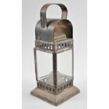 A Vintage Indian Metal Cased Four Glass Lantern with Original Burner, 97.5cms High