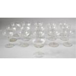 A Collection of 18 Various Champagne Coupes to include One Set of Six