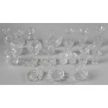 A Collection of Cut Glass items to include Baskets, Glasses, Preserve Pots, Pin Dishes Etc