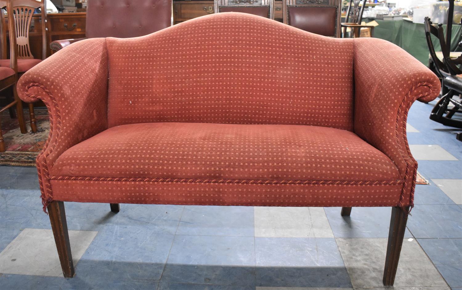 A Mid 20th Century Upholstered Window Seat, 128cms Wide