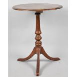 A Late Victorian Mahogany Circular Topped Tripod Table, 60cms Diameter, Top with Some Water Damage