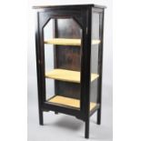 An Edwardian Glazed Three Shelf Display Cabinet, 61cms Wide