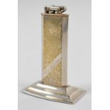 A Mid/Late 20th Century Novelty Silver Plated Table Lighter for Valvoline, 11.5cms High, It is