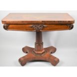 A Late Victorian Rosewood Lift and twist Top Games Table with Circular Inset Beize Playing