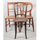 Three Various Edwardian Side Chairs