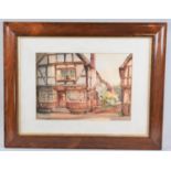 A Framed Watercolour Monogrammed FMB for Frank Moss Bennett (1874-1952, Depicting Half Timbered