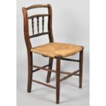 A Late Victorian/ Edwardian Rush Seated Side Chair