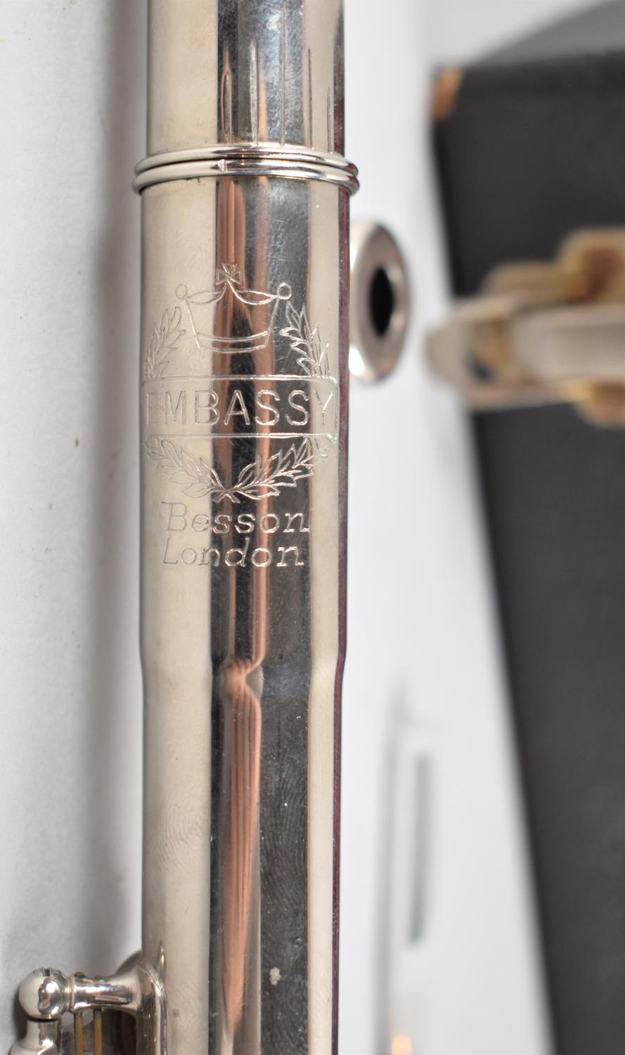 A Cased Silver Plated Flute, The Embassy, by Benson of London - Image 3 of 3