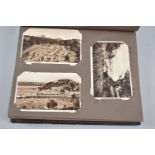 An Edwardian Postcard Album Containing Coloured and Black and White Postcards, Scenic Views