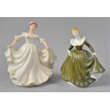 A Royal Doulton Figure, Geraldine, HN2348 together with a Leonardo Collection Figure