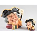 One Large and One Small Royal Doulton Character Jugs, Town Crier