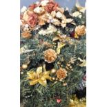 A Collection of Christmas Wreaths Pine Cones, Ornaments, Candles