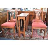 A Modern Drop Leaf Dining Table and Four Chairs