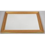 A Modern Gilt Framed Rectangular Wall Mirror, 102x70cms