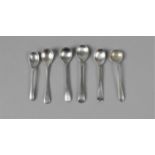 A Collection of Six Silver Condiment Spoons, Various Hallmarks