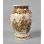 A Small Satsuma Decorated Vase, 11.75cms High