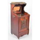 A Late Victorian Mahogany Pull Front Purdonium with Ormolu Galleried Top and Mirrored Back, Pull
