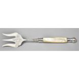 A Silver and Mother of Pearl Handled Bread Fork by JS, Sheffield 1897