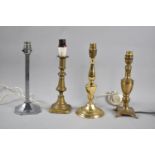 A Collection of Four Various Table Lamp Bases, 29cm high