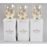 Three Boxed Royal Albert Rose Bouquet Glasses