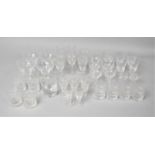 A Collection of Various Cut Glass Drinking Glasses to comprise Liqueurs, Sherries, Tots Etc