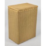 A Vintage Lloyd Loom Linen Box, 38cm wide