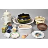 A Collection of Ceramics to Include Planters, Chamber Pot, Toilet Bowl, Soap Dishes etc