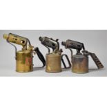 Three Vintage Brass Blow Torches
