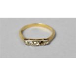 A Pretty Art Deco 18ct Gold and Diamond Five Stone Engagement Ring (Missing One Stone), 1.9g