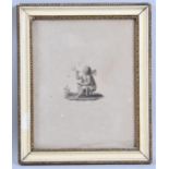 A Framed Engraving Published June 1808, Cupid Blowing Bubbles, 19x24cm