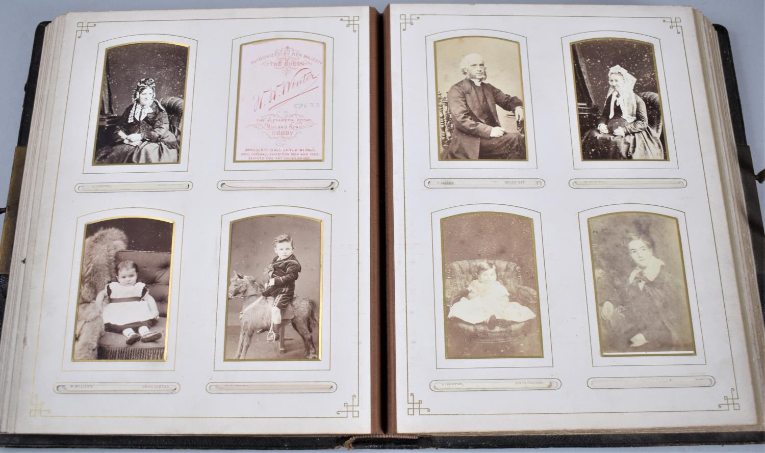 A Late Victorian Photograph Album 'The Rose Album', Containing Monochrome Family Photographs, - Image 5 of 8