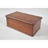 A Late Victorian/Edwardian Mahogany Box with Hinged Lid, 21.5cm Wide