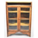A Mid 20th Century Glazed Shelved Bookcase, 60cm wide