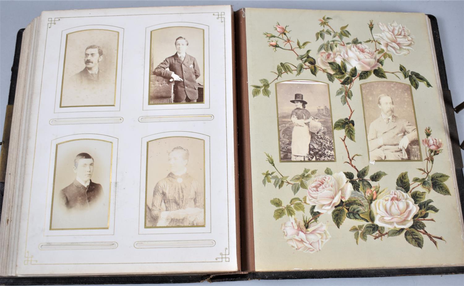 A Late Victorian Photograph Album 'The Rose Album', Containing Monochrome Family Photographs, - Image 8 of 8