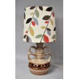 A Vintage German Ceramic Table Lamp with Shade, Overall Height 75cm