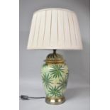 A Large Oriental Vase Shaped Table Lamp and Shade, 72cm high Overall