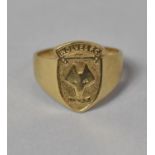 A 9ct Gold Gents Signet Ring for Wolverhampton Wanderers FC, London 1995, 6.7g